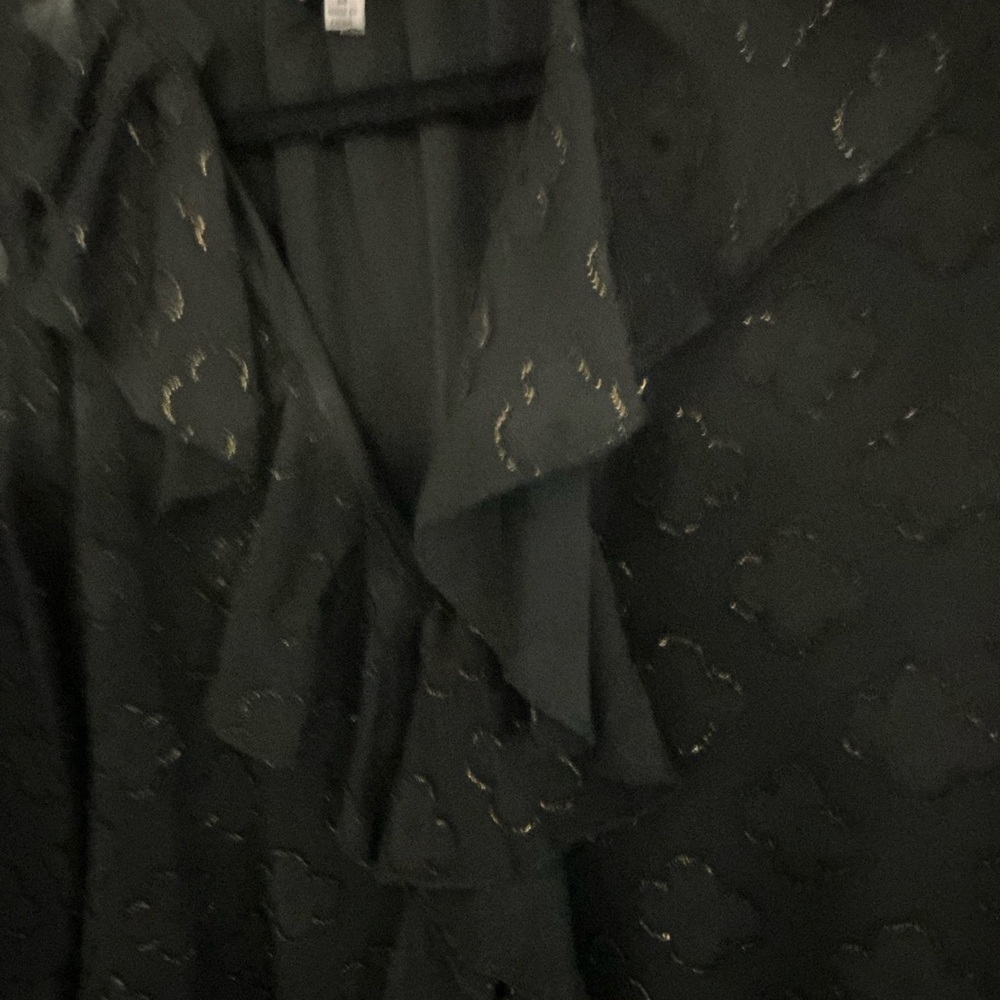 Black Ruffled Blouse - Picture 5 of 6